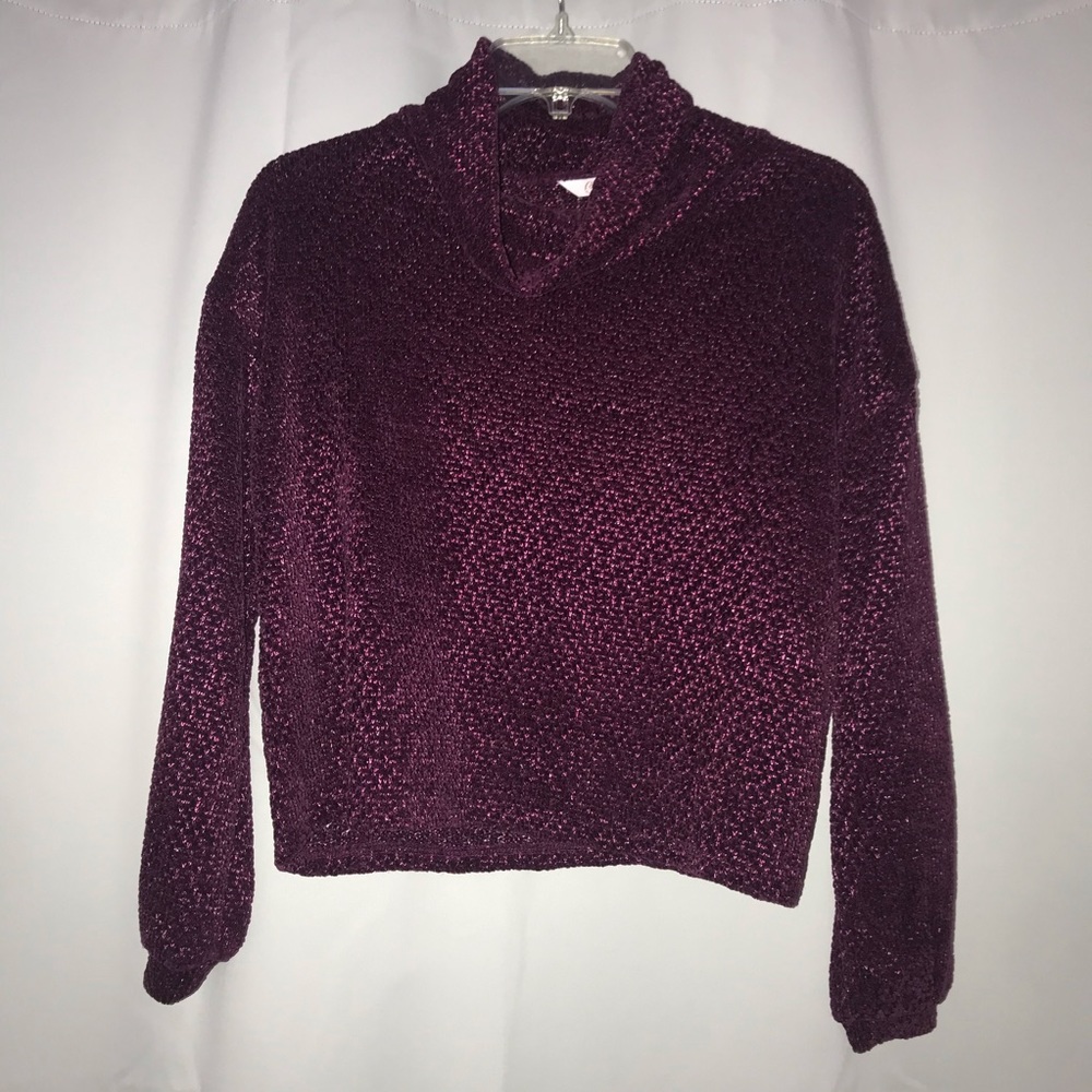Candies Cropped Turtleneck Sweater